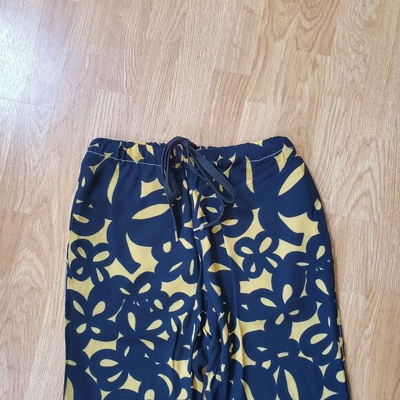 🦋 MARNI 🦋 Pull-on Crepe Ankle Pants - [Size 2, Mustard/Black] - Picture 3 of 13